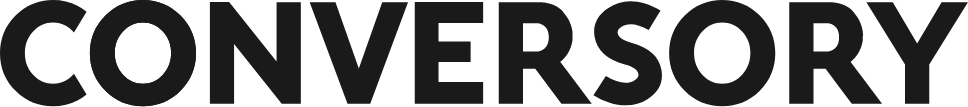 Schwarz-weißes Logo von Conversory