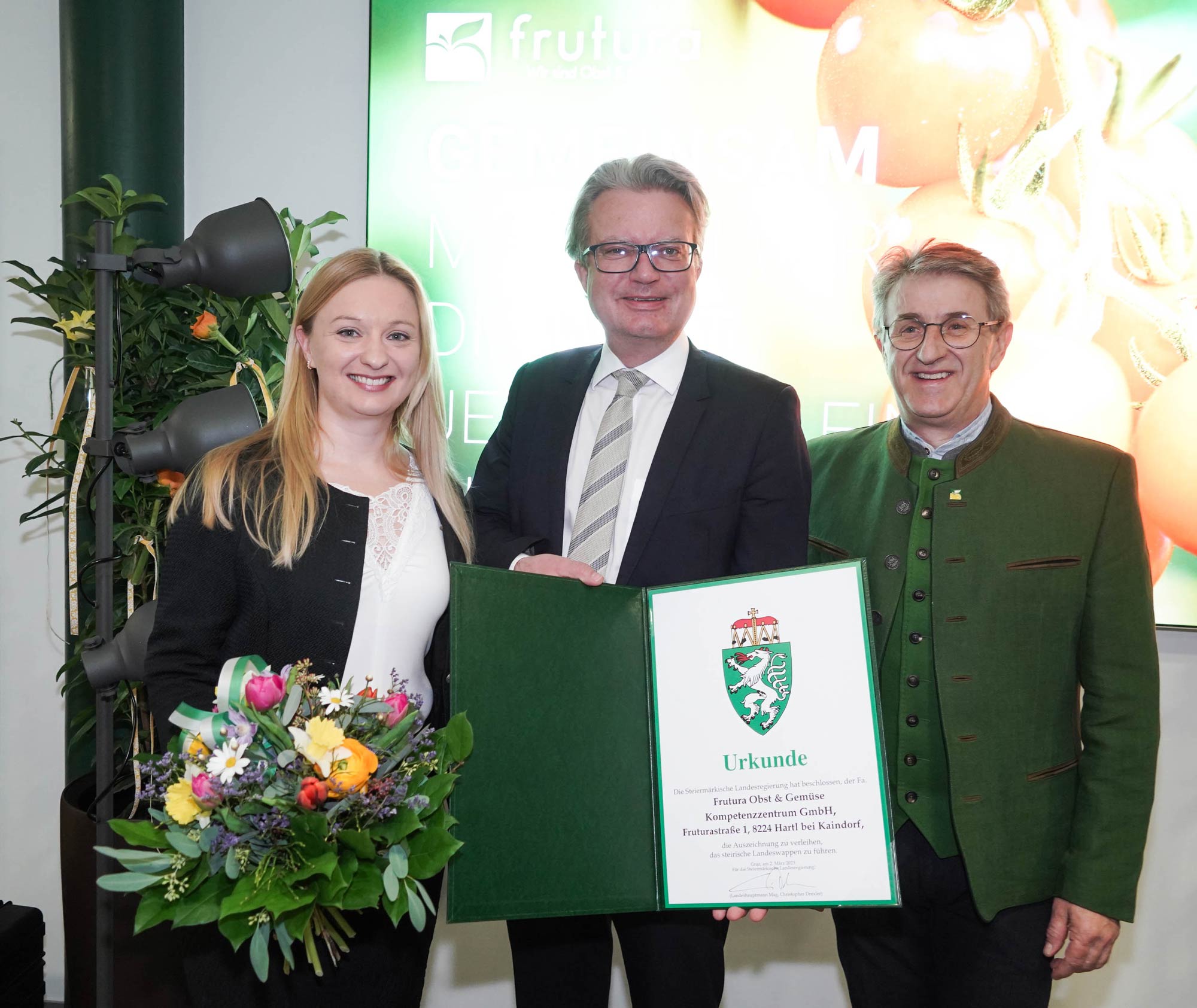 Frutura mit dem Steirischen Landeswappen ausgezeichnet!