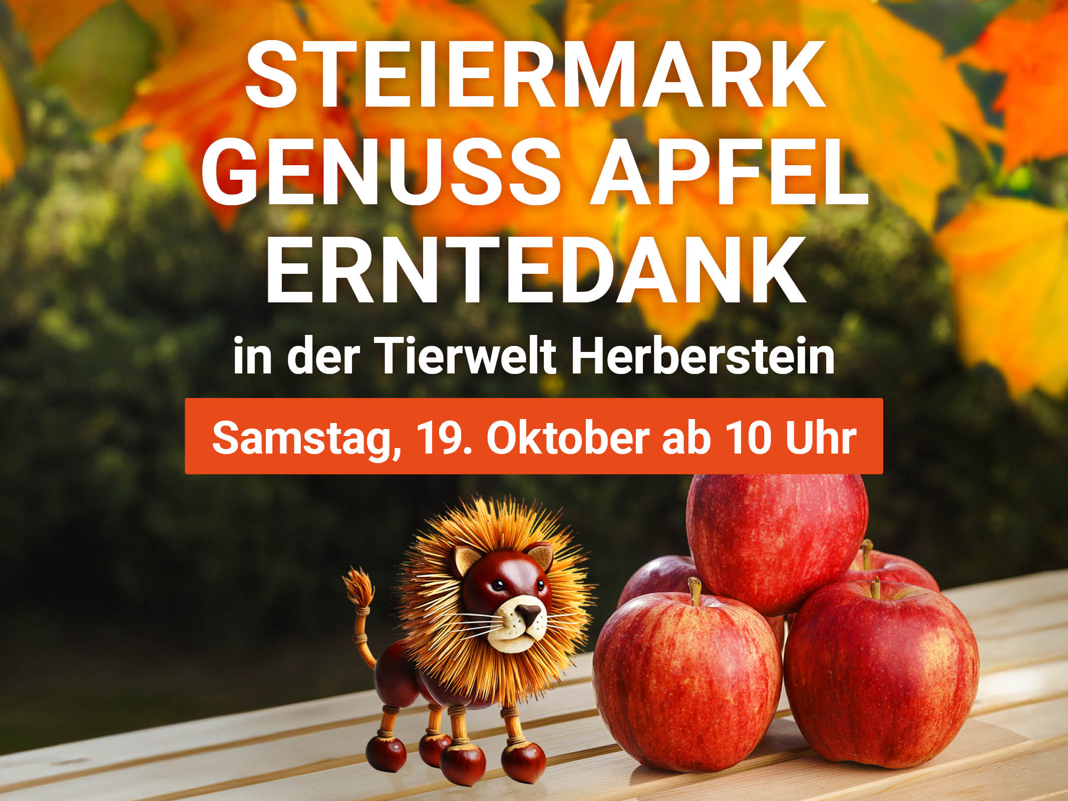 Steiermark Genuss Apfel Erntedank in der Tierwelt Herberstein
