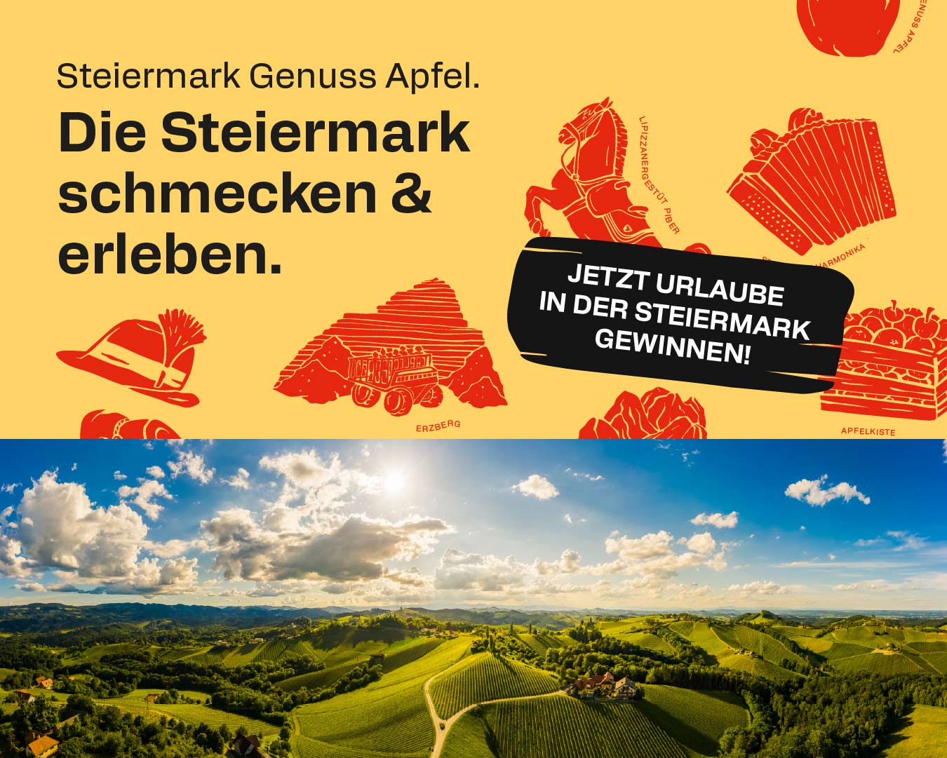 Die Steiermark schmecken & erleben – Gewinnspiele rund um den Steiermark Genuss Apfel